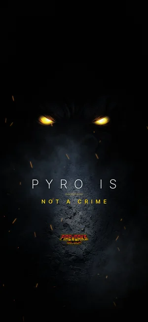 Handy-Hintergrund – Motiv „Pyro is not a crime“, Version 1