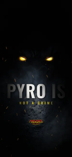 Handy-Hintergrund – Motiv „Pyro is not a crime“, Version 2