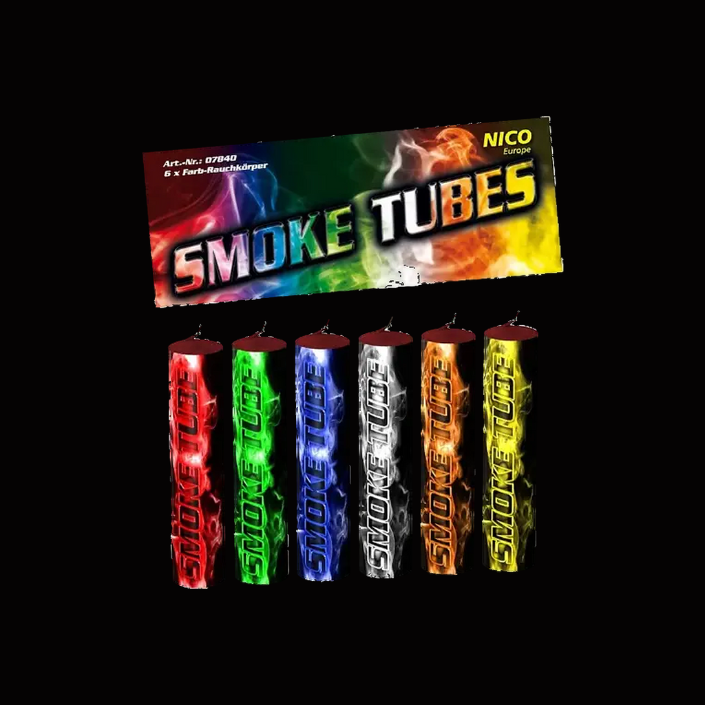 [FB-BEN-001] 400. Smoke Tubes, couleurs assorties, sachet de 6, cat. T1